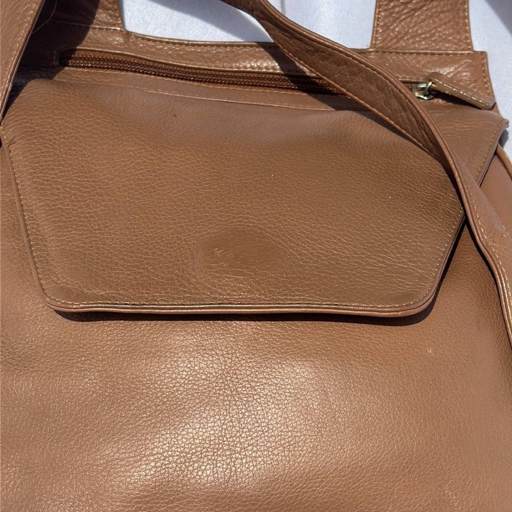 JPOurse & Cie Ranger Leather Crossbody Bag Tan Cowhide Leather Old Money - Picture 2 of 7